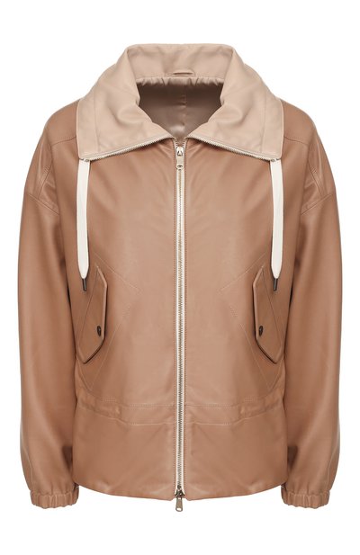 Женская кожаная куртка BRUNELLO CUCINELLI, арт. MPTAN8526