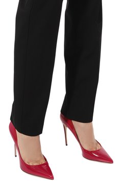 Женские кожаные туфли cardinale DOLCE & GABBANA фуксия цвета, арт. CD1710/B1037 | Фото 3 (Каблук высота: Высокий; Материал сплава: Проставлено; Материал внутренний: Натуральная кожа; Подошва: Плоская; Драгоценные камни: Проставлено; Каблук тип: Шпилька; Материал внешний: Натуральная кожа)
