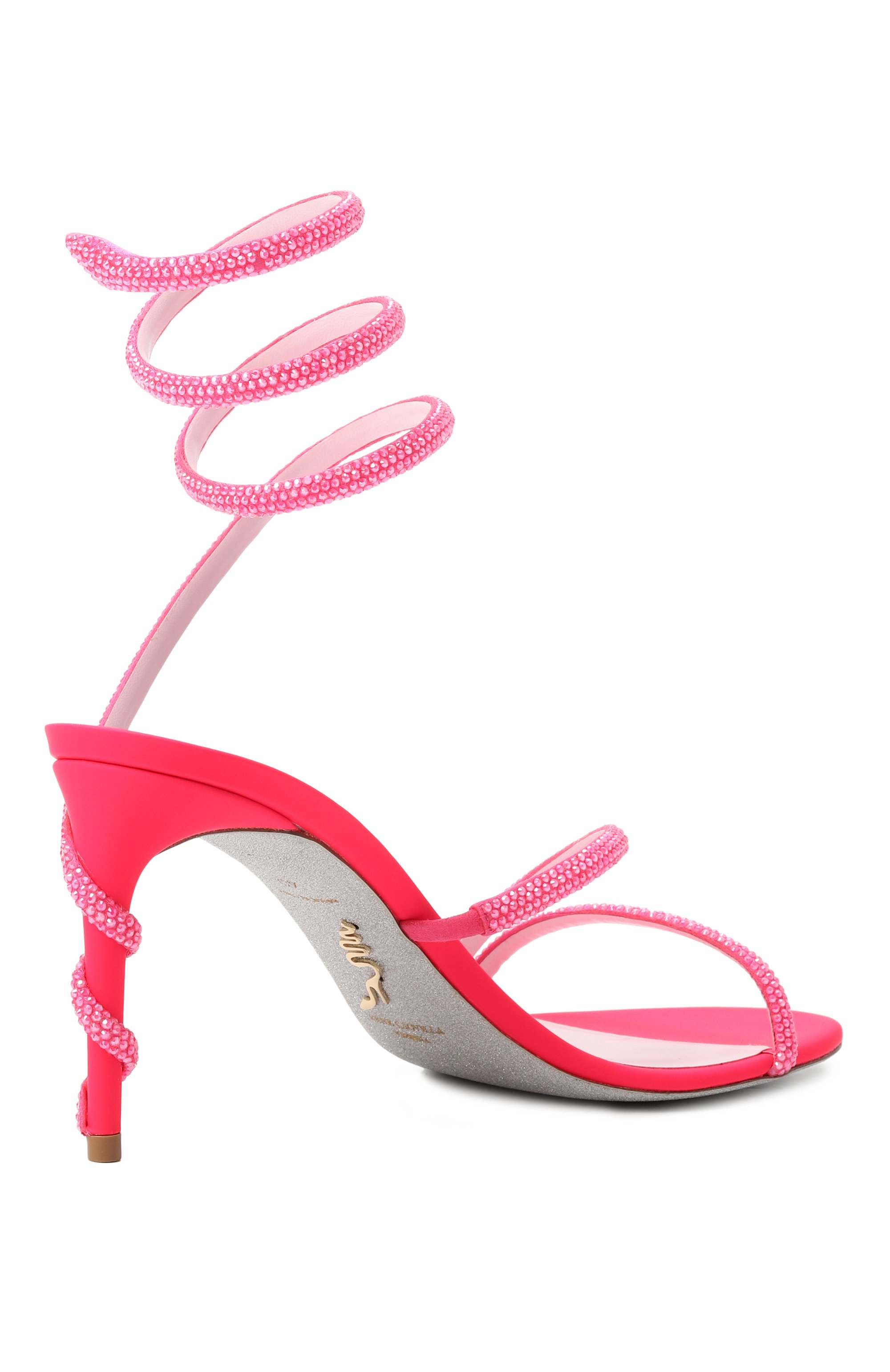 Текстильные босоножки margot 80 RENE CAOVILLA розового цвета по цене 185500 руб., арт. C11339-080/R001, фото 5 Текстильные босоножки margot 80 RENE CAOVILLA, арт. C11339-080/R001, фото 5