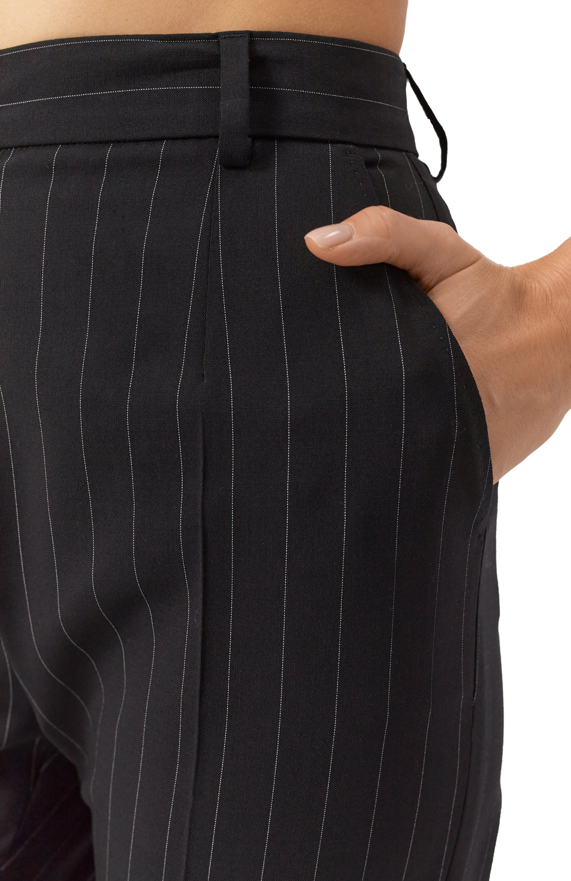 Шерстяные брюки DOLCE & GABBANA черного цвета по цене 95500 руб., арт. FTAM2T/FRBDK, фото 5 Шерстяные брюки DOLCE & GABBANA, арт. FTAM2T/FRBDK, фото 5