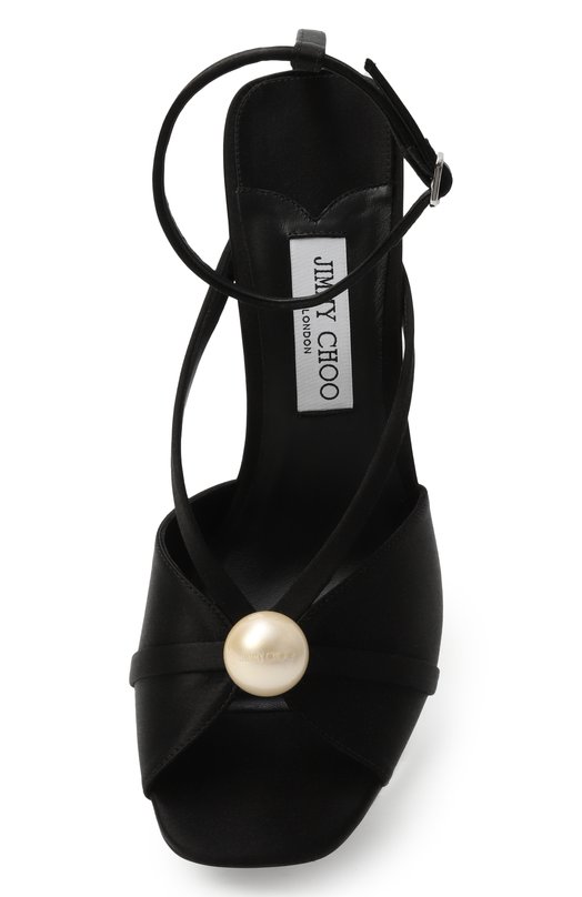 Текстильные босоножки Siva 95 Jimmy Choo SIVA95A0D Чёрный  SIVA95A0D Фото 6