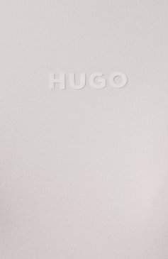 Женская футболка HUGO белого цвета, арт. 50490593 | Фото 6 (Материал внешний: Хлопок, Синтетический материал; Автоматизация состава: Проставлено; Нос: Не проставлено)
