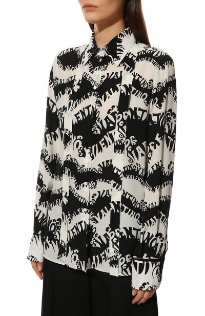 Шелковая рубашка VALENTINO, арт. XB0AB3B577Q, фото 3