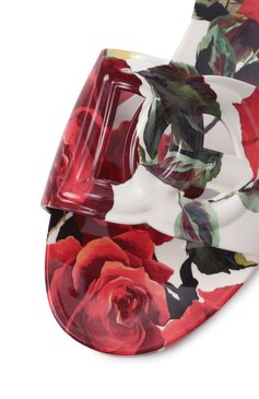 Женские шлепанцы DOLCE & GABBANA разноцветного цвета, арт. CW2215/A6L05 | Фото 7 (Материал сплава: Проставлено; Материал внешний: Экокожа; Подошва: Плоская; Каблук высота: Низкий; Драгоценные камни: Проставлено)