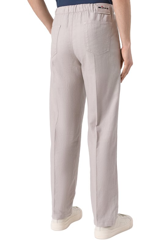 Брюки изо льна и хлопка Kiton UPR003LK0636F06 Серый  UPR003LK0636F06 Фото 4