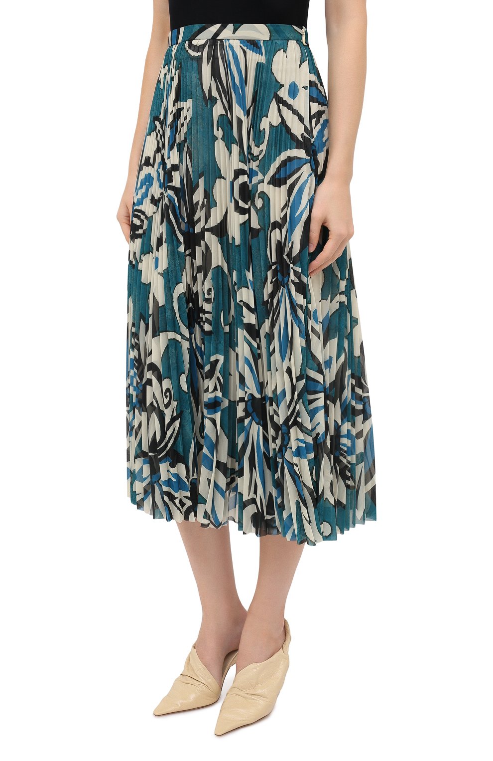 Юбка DRIES VAN NOTEN бирюзового цвета по цене 78150 руб., арт. 202-30830-1062, фото 4 Юбка DRIES VAN NOTEN, арт. 202-30830-1062, фото 4