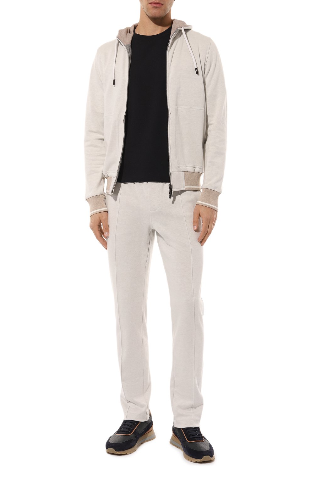 Брюки из хлопка и кашемира CAPOBIANCO, арт. 15M706.LB00., фото 2