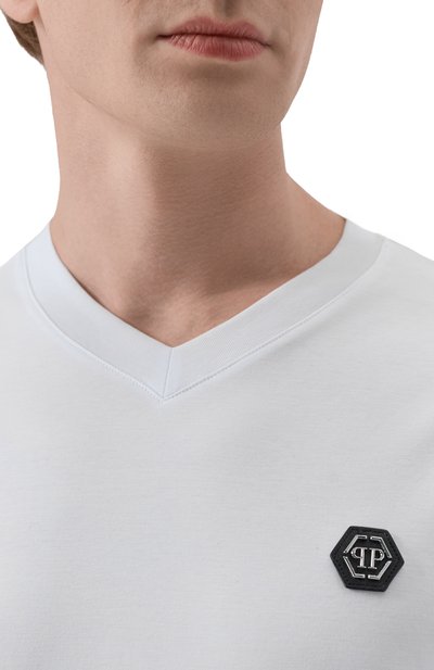 Хлопковая футболка PHILIPP PLEIN, арт. AAEC MTK8745 PJY002N, фото 5
