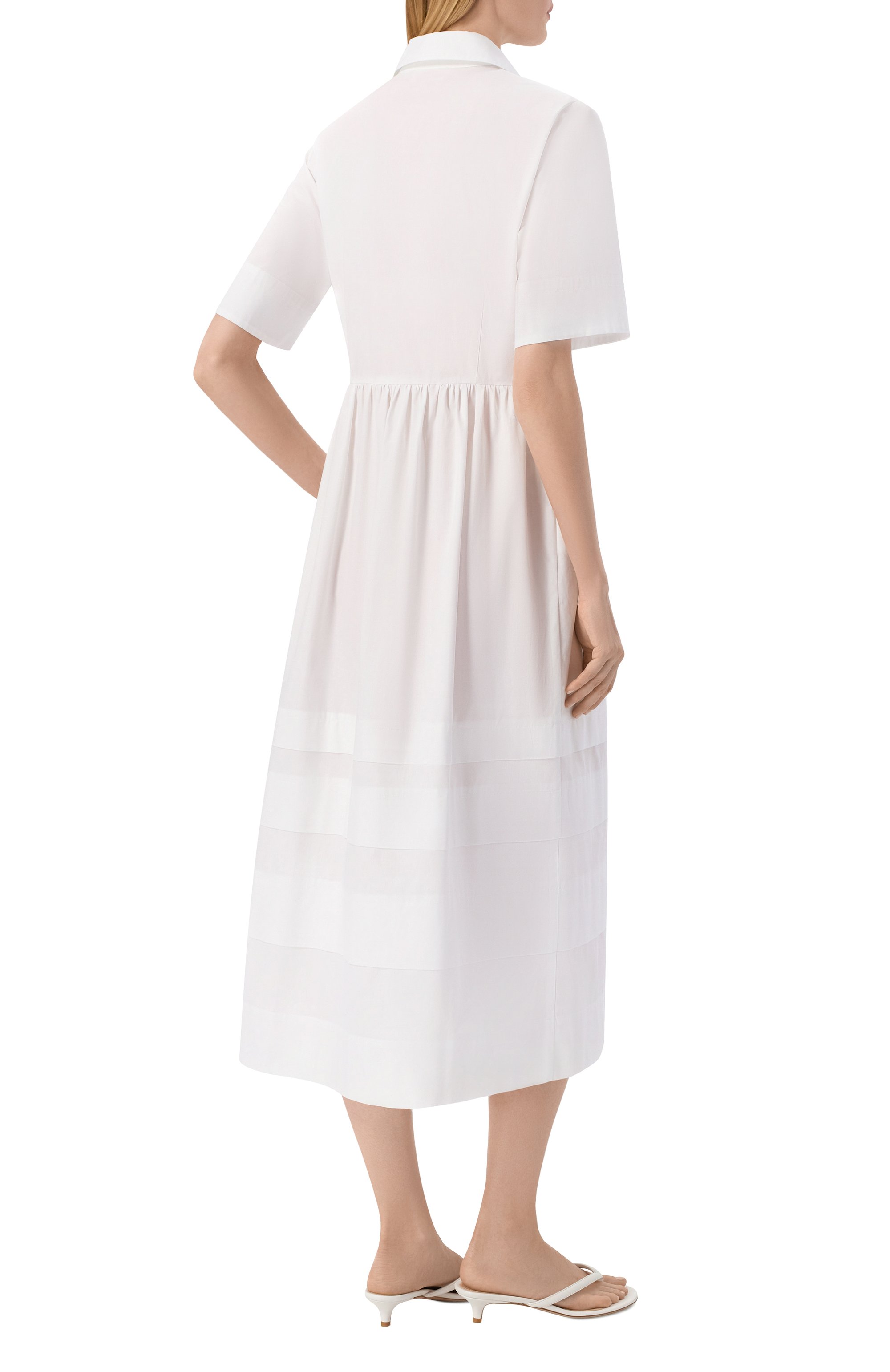 Хлопковое платье P.A.R.O.S.H. белого цвета по цене 94450 руб., арт. D726107/CUB026, фото 3 Хлопковое платье P.A.R.O.S.H., арт. D726107/CUB026, фото 3