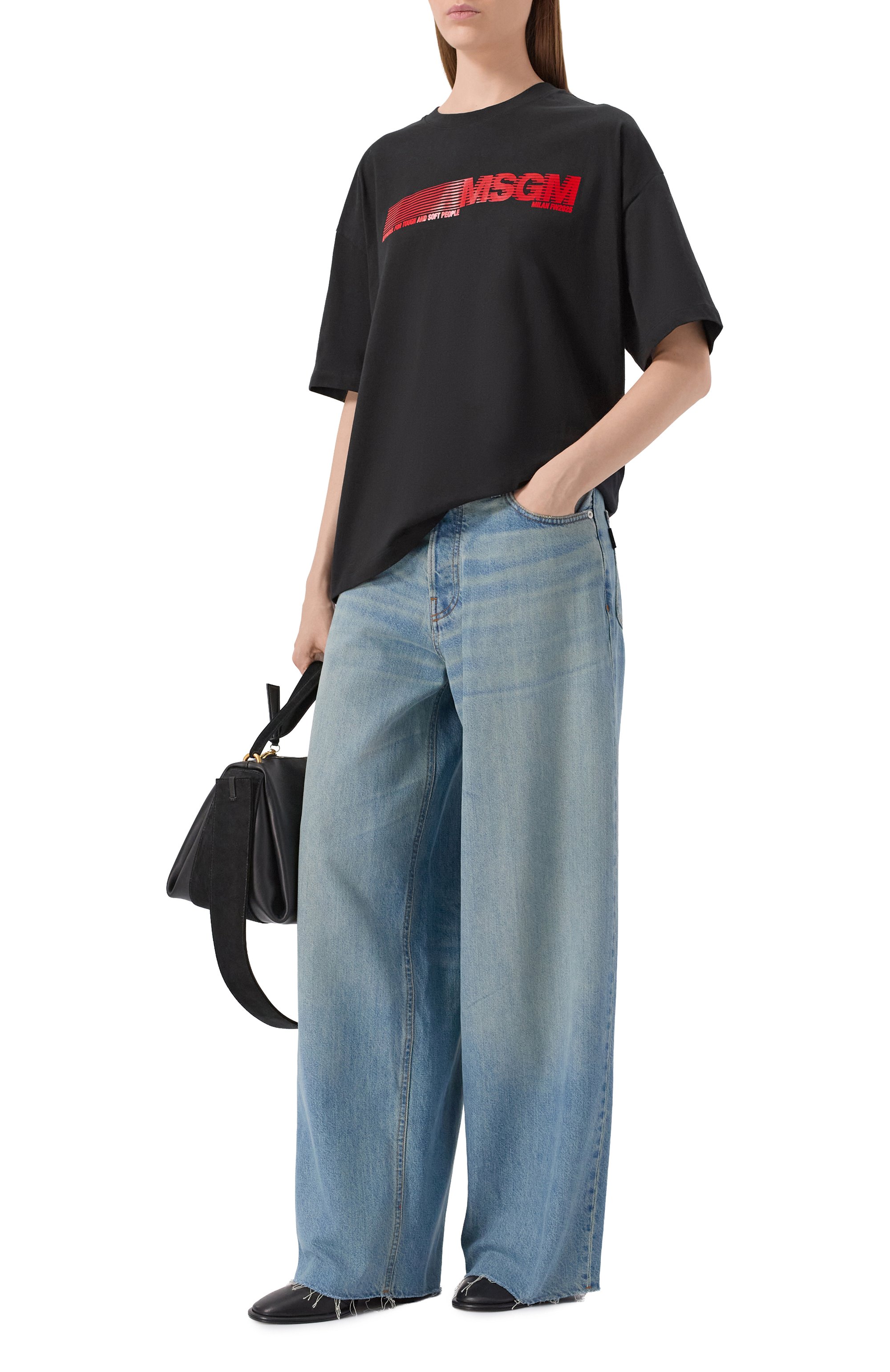 Хлопковая футболка MSGM, арт. 3942MDM105N/257798, фото 2