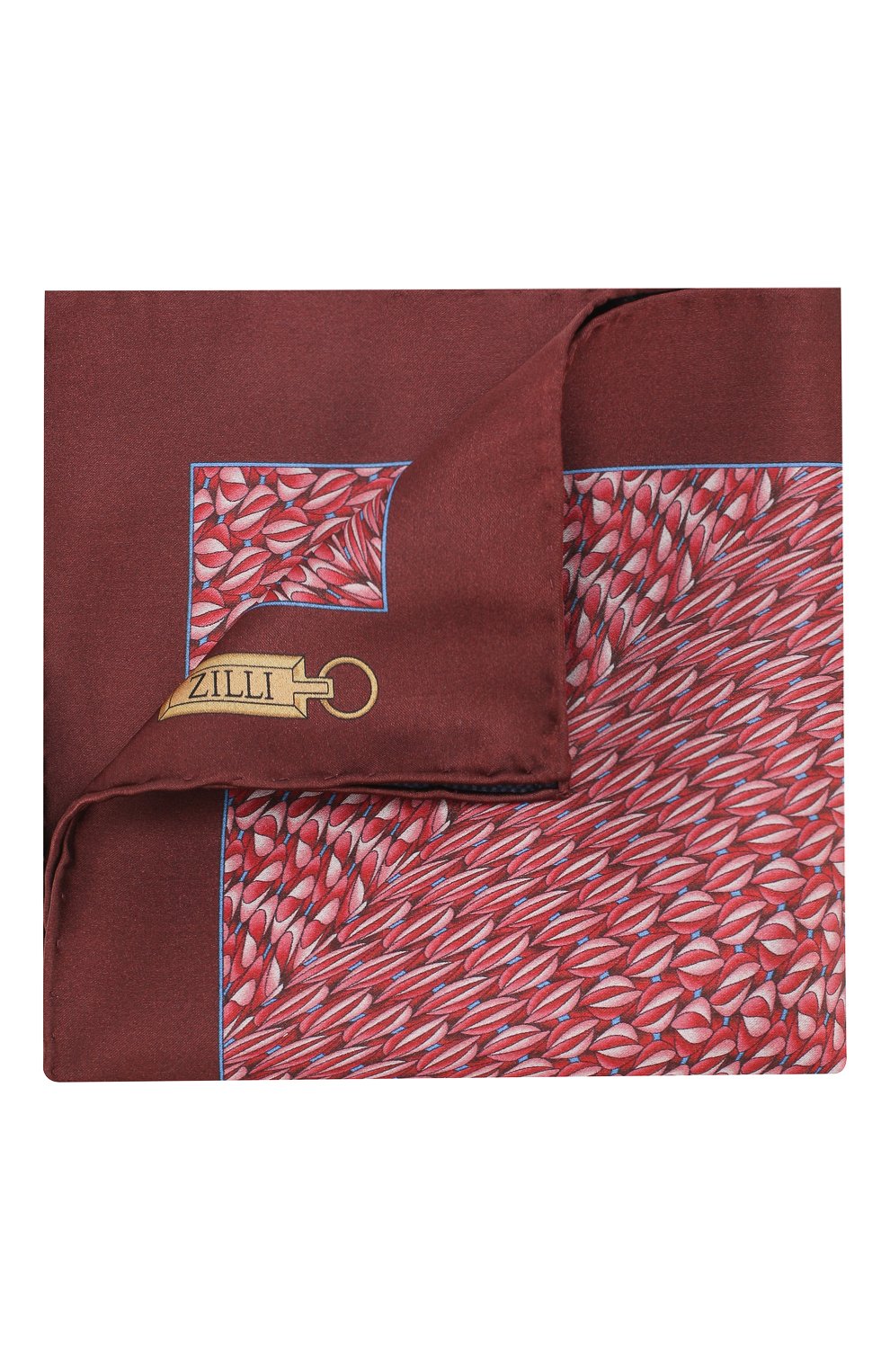 Шелковый платок ZILLI красного цвета по цене 8995 руб., арт. 50715/HANDKERCHIEFS, фото 1 Шелковый платок ZILLI, арт. 50715/HANDKERCHIEFS, фото 1