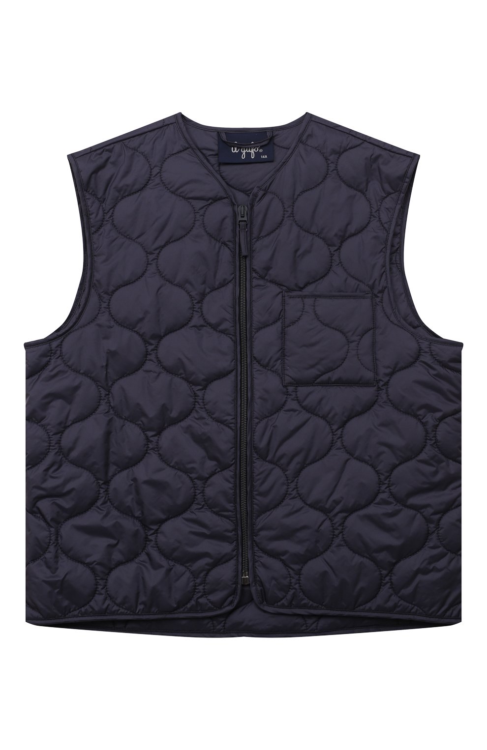 Стеганый жилет IL GUFO темно-синего цвета по цене 19950 руб., арт. P23GT040N0068/14, фото 1 Стеганый жилет IL GUFO, арт. P23GT040N0068/14, фото 1