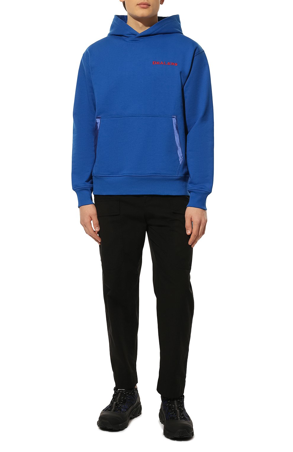 Хлопковое худи JUST DON синего цвета по цене 37950 руб., арт. 32JUSM32 226331, фото 2 Хлопковое худи JUST DON, арт. 32JUSM32 226331, фото 2