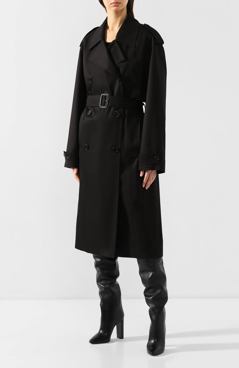 Хлопковый тренч SAINT LAURENT, арт. 613224/Y3A99, фото 3