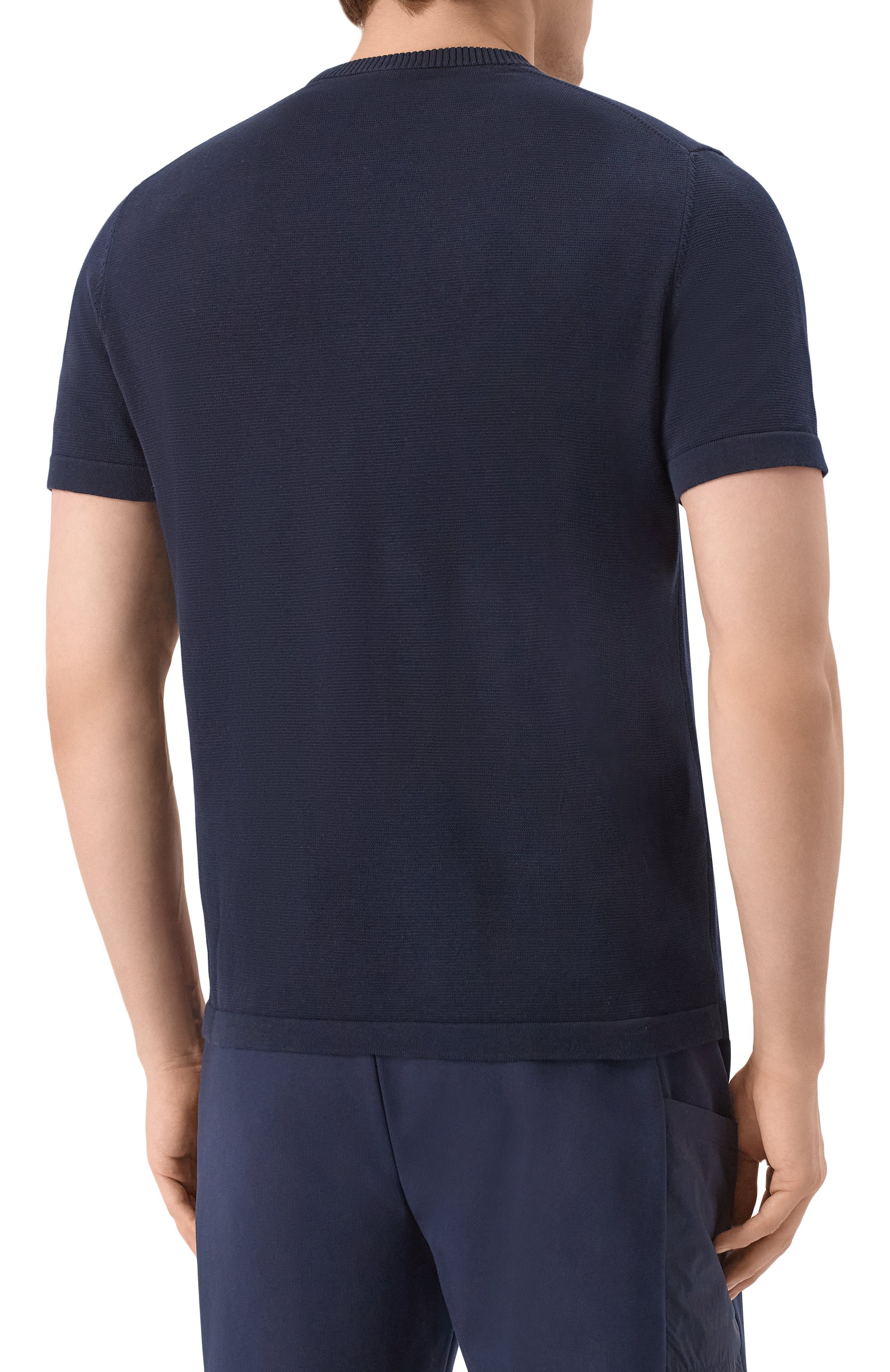 Хлопковый джемпер BOGNER темно-синего цвета по цене 23000 руб., арт. 88449503, фото 4 Хлопковый джемпер BOGNER, арт. 88449503, фото 4