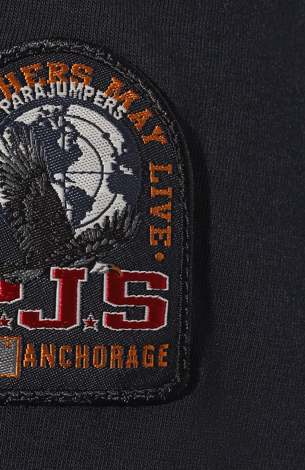 Хлопковая футболка PARAJUMPERS темно-синего цвета по цене 8995 руб., арт. PMTSEY27, фото 5 Хлопковая футболка PARAJUMPERS, арт. PMTSEY27, фото 5