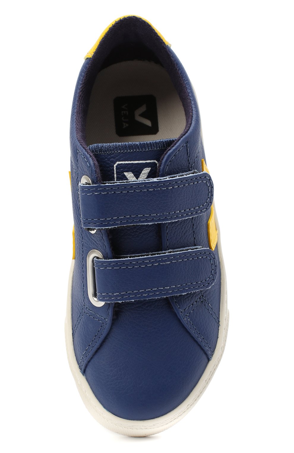 Кожаные кеды VEJA синего цвета по цене 10450 руб., арт. RSV052006/28-35, фото 4 Кожаные кеды VEJA, арт. RSV052006/28-35, фото 4