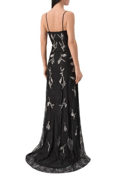 Платье с отделкой пайетками BLUMARINE черного цвета по цене 421000 руб., арт. NF6058J1638, фото 3 Платье с отделкой пайетками BLUMARINE, арт. NF6058J1638, фото 3