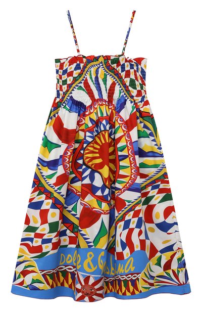 Хлопковый сарафан DOLCE & GABBANA, арт. L52DA6/G7J5F/8-14