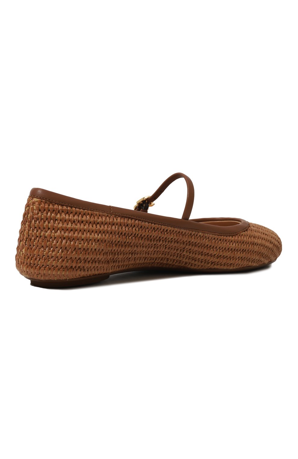 Балетки carla из рафии GIANVITO ROSSI коричневого цвета по цене 82450 руб., арт. G22223.05G0M.MBNCUCU, фото 5 Балетки carla из рафии GIANVITO ROSSI, арт. G22223.05G0M.MBNCUCU, фото 5