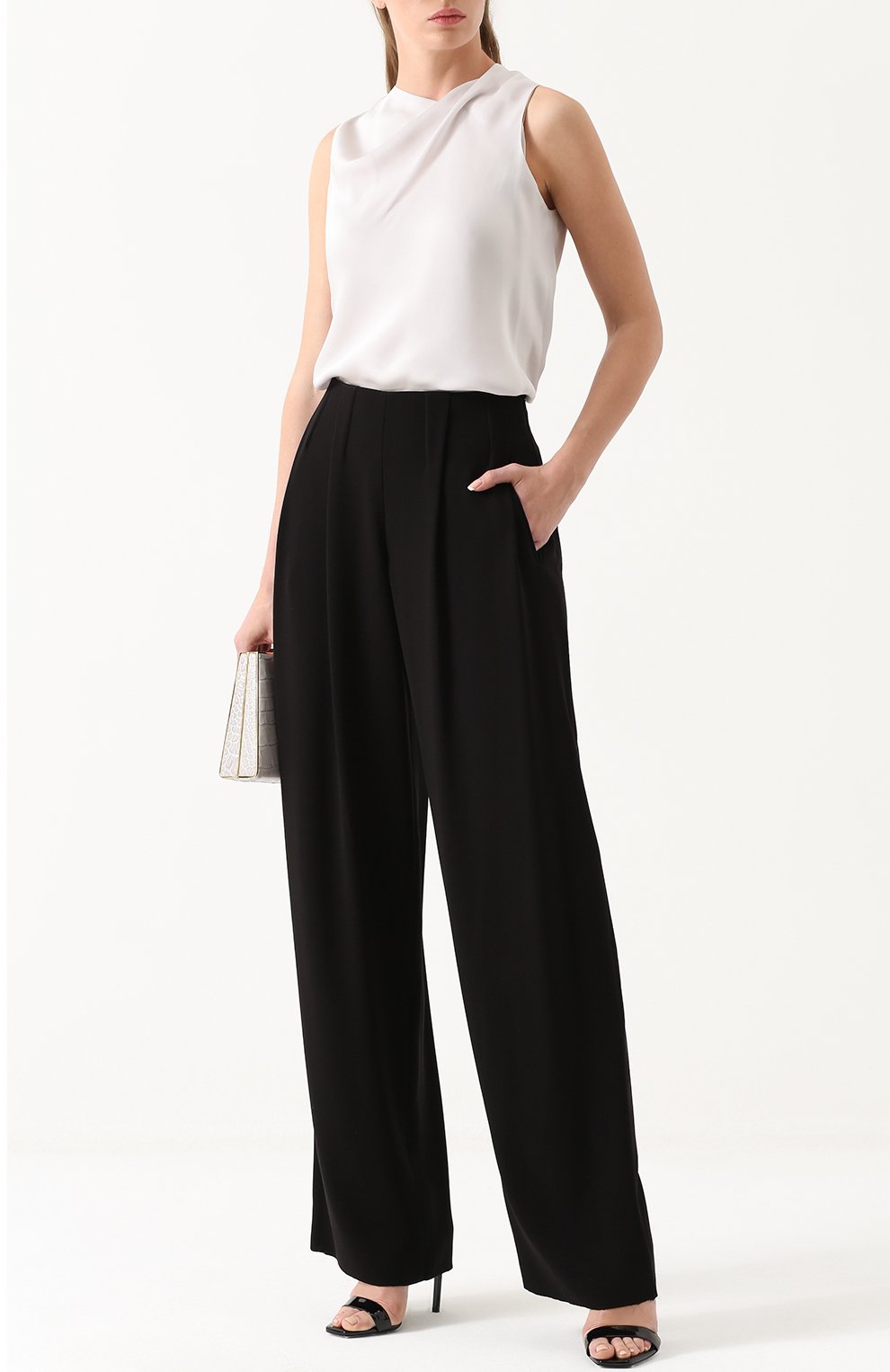 Широкие брюки прямого кроя с защипами GIORGIO ARMANI, арт. VAP02T/VA114, фото 2