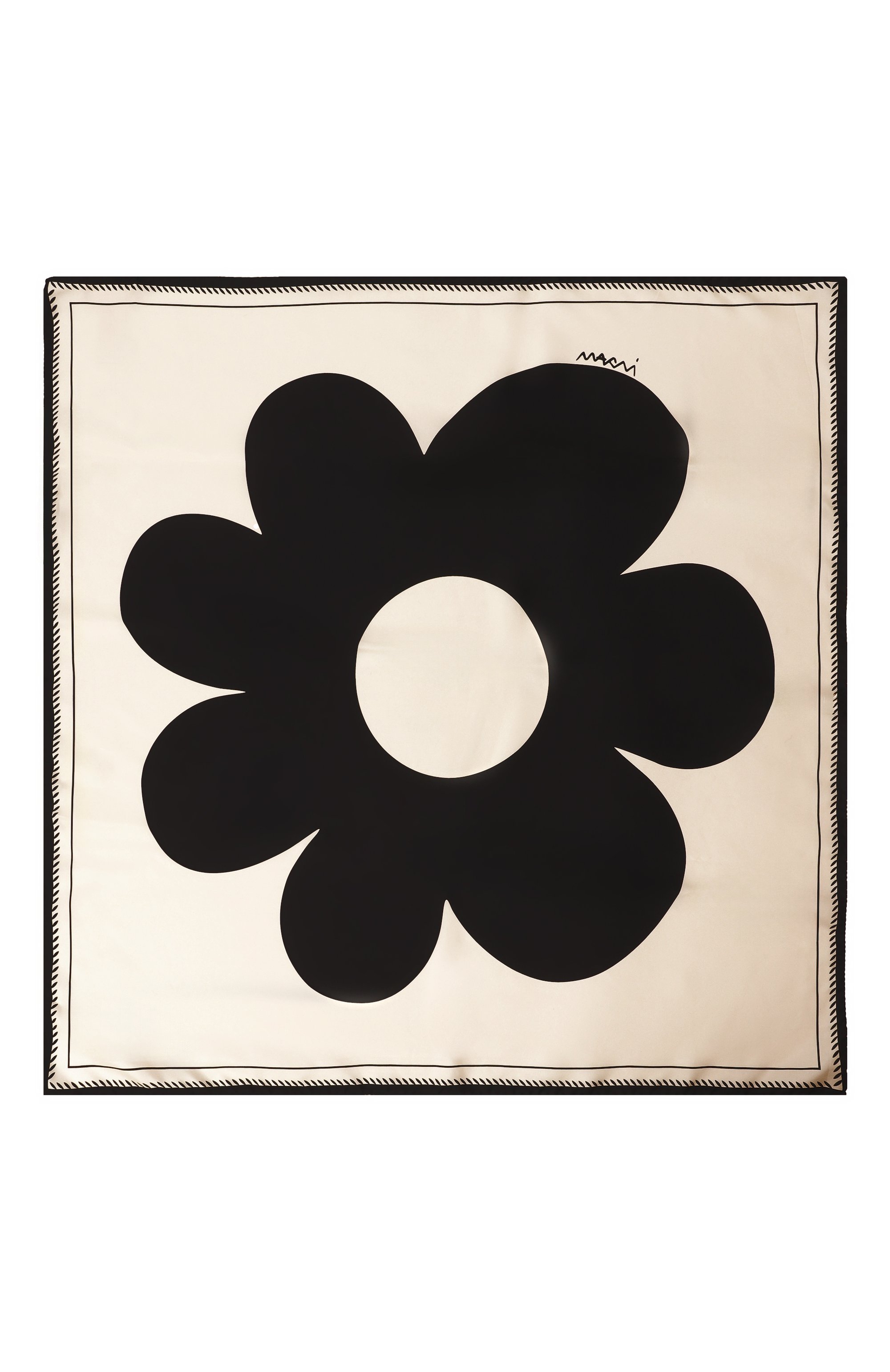 Шелковый платок MARNI черно-белого цвета по цене 52000 руб., арт. ACMC0177A0/UAS020, фото 4 Шелковый платок MARNI, арт. ACMC0177A0/UAS020, фото 4