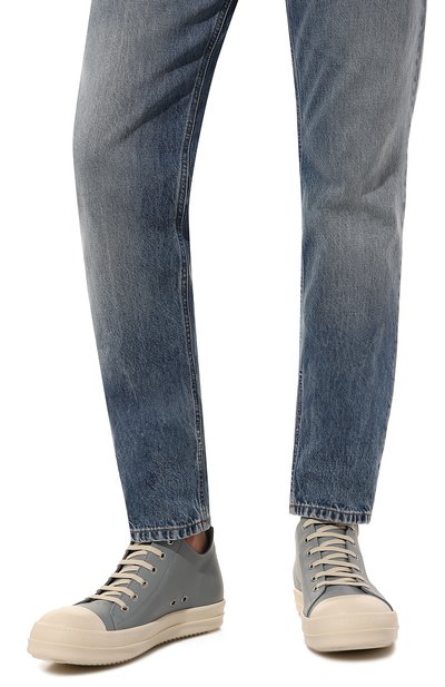 Кожаные кеды porterville RICK OWENS голубого цвета по цене 82300 руб., арт. RU02D6891/LC0, фото 3 Кожаные кеды porterville RICK OWENS, арт. RU02D6891/LC0, фото 3