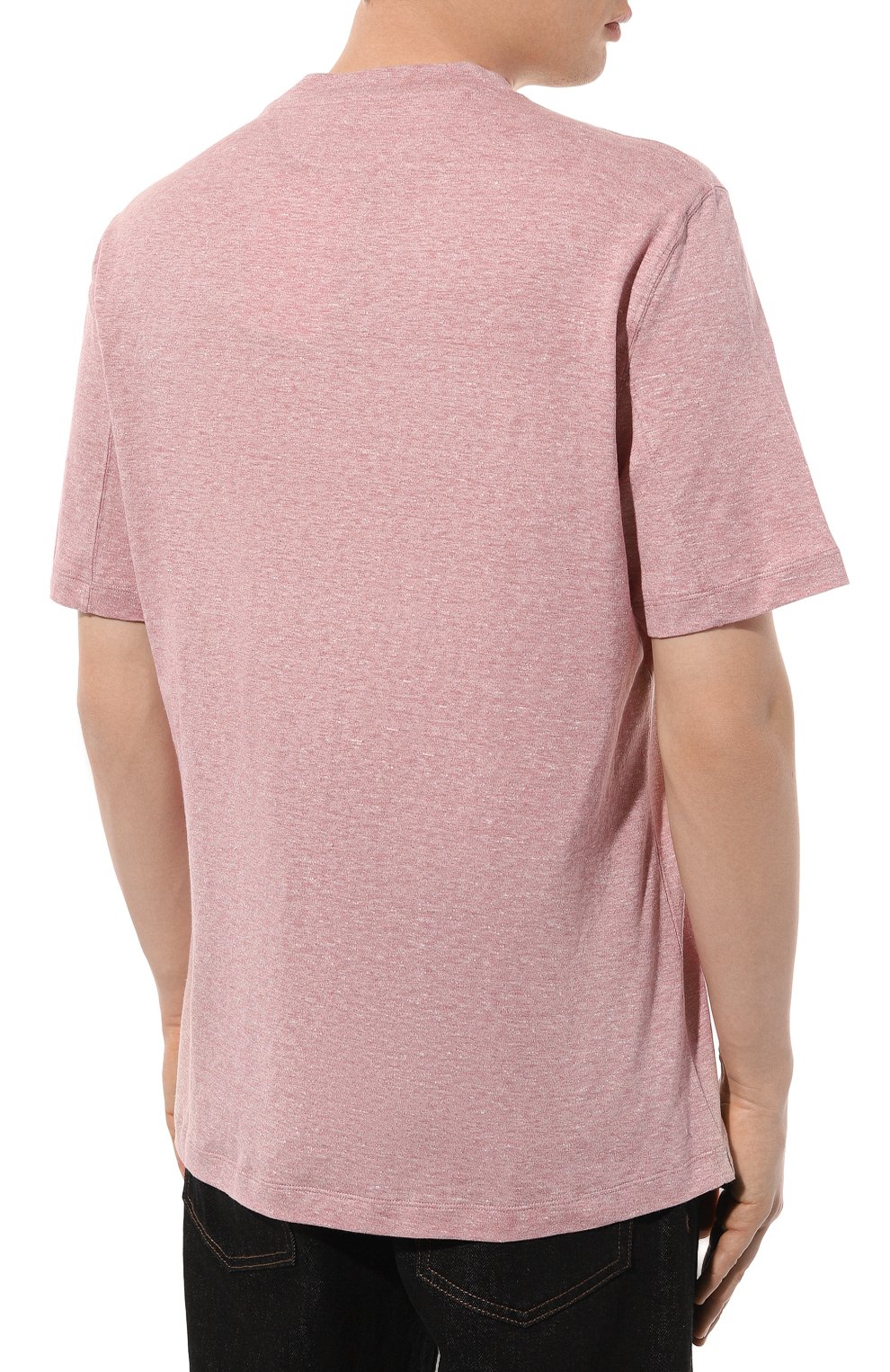 Футболка изо льна и хлопка BRUNELLO CUCINELLI, арт. MW8351308, фото 4
