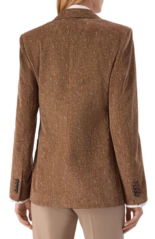 Хлопковый жакет Loro Piana FA04095 Коричневый  FA04095 Фото 4