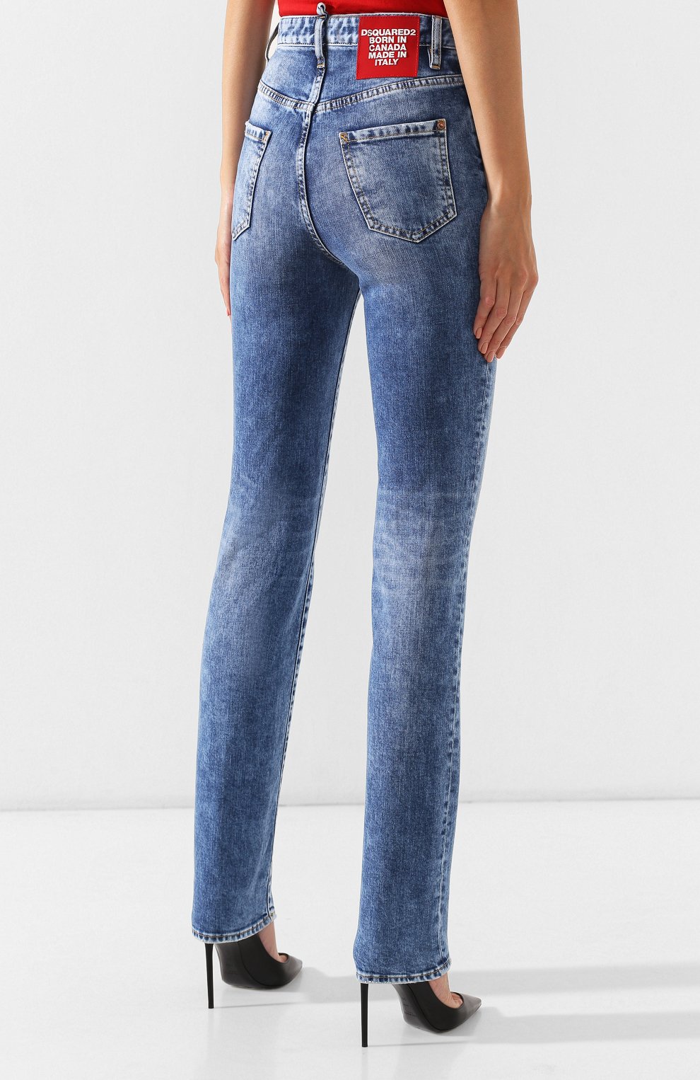 Джинсы DSQUARED2 синего цвета по цене 24450 руб., арт. S75LB0193/S30663, фото 4 Джинсы DSQUARED2, арт. S75LB0193/S30663, фото 4