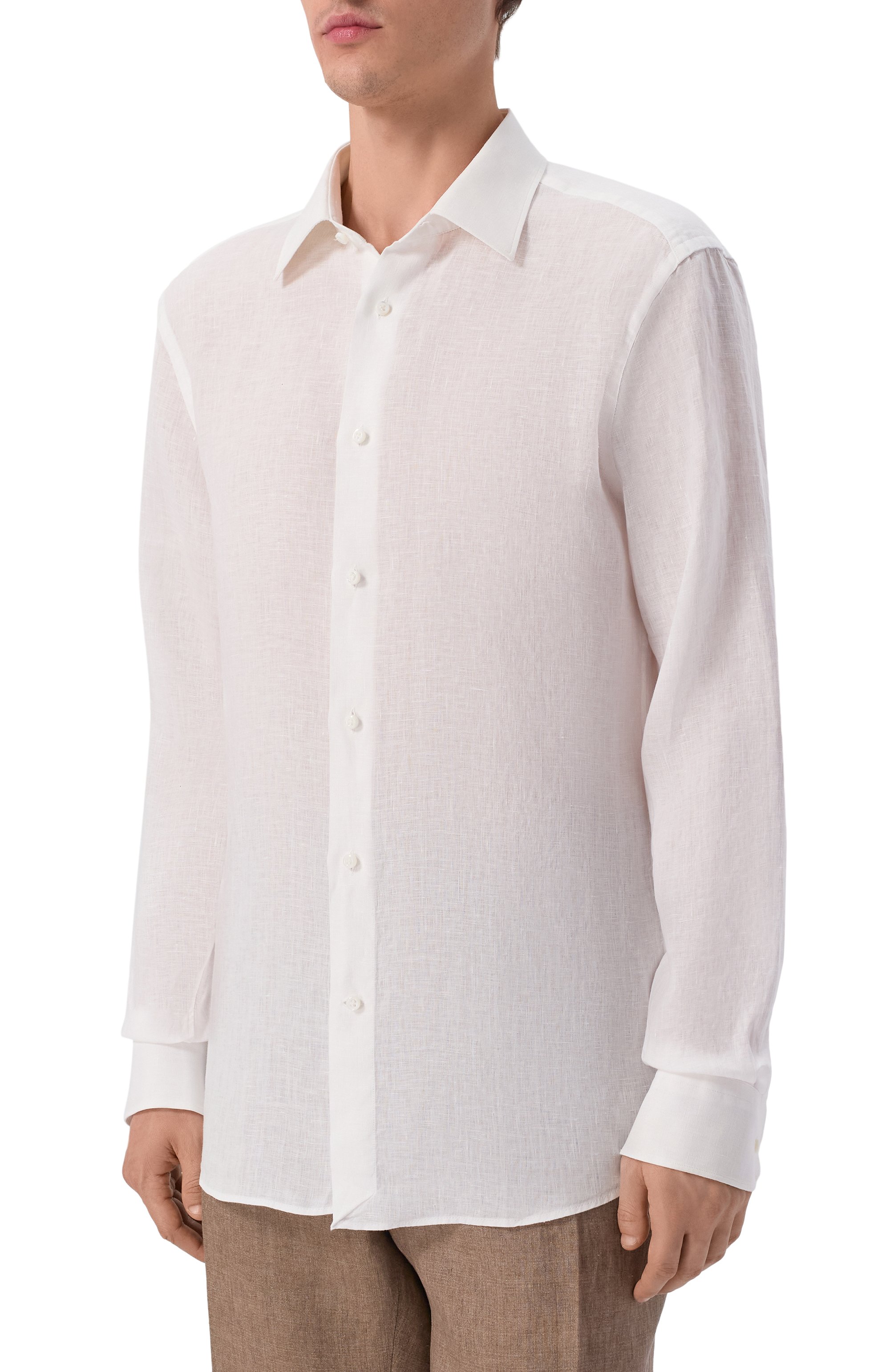 Льняная рубашка BOSS CAMEL, арт. 50560284, фото 3