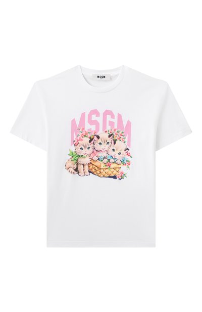 Хлопковая футболка MSGM KIDS, арт. S5MSJGTH109