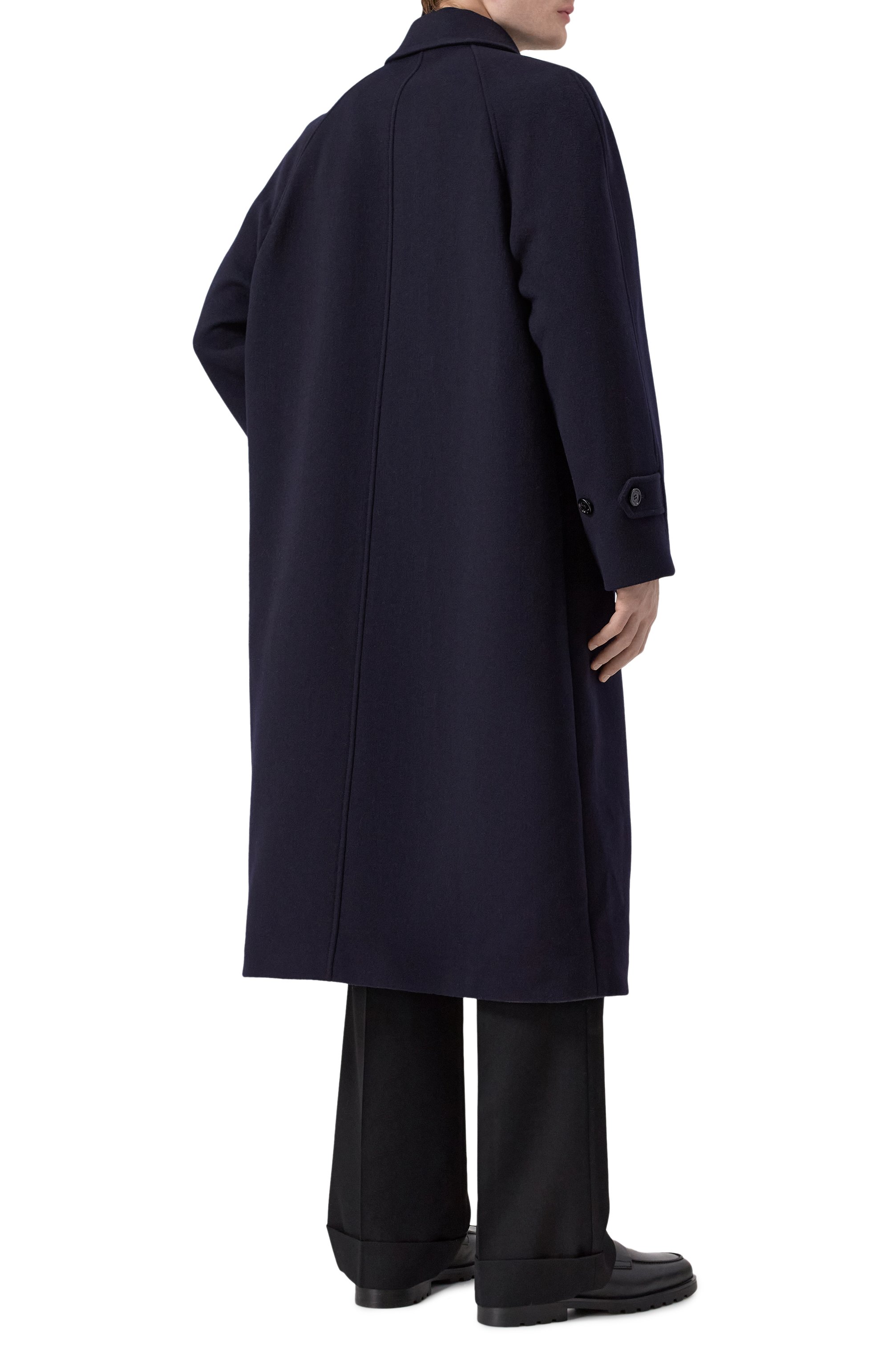 Пальто из шерсти и кашемира VALENTINO темно-синего цвета по цене 570000 руб., арт. 7V3CAK00/2KA, фото 4 Пальто из шерсти и кашемира VALENTINO, арт. 7V3CAK00/2KA, фото 4