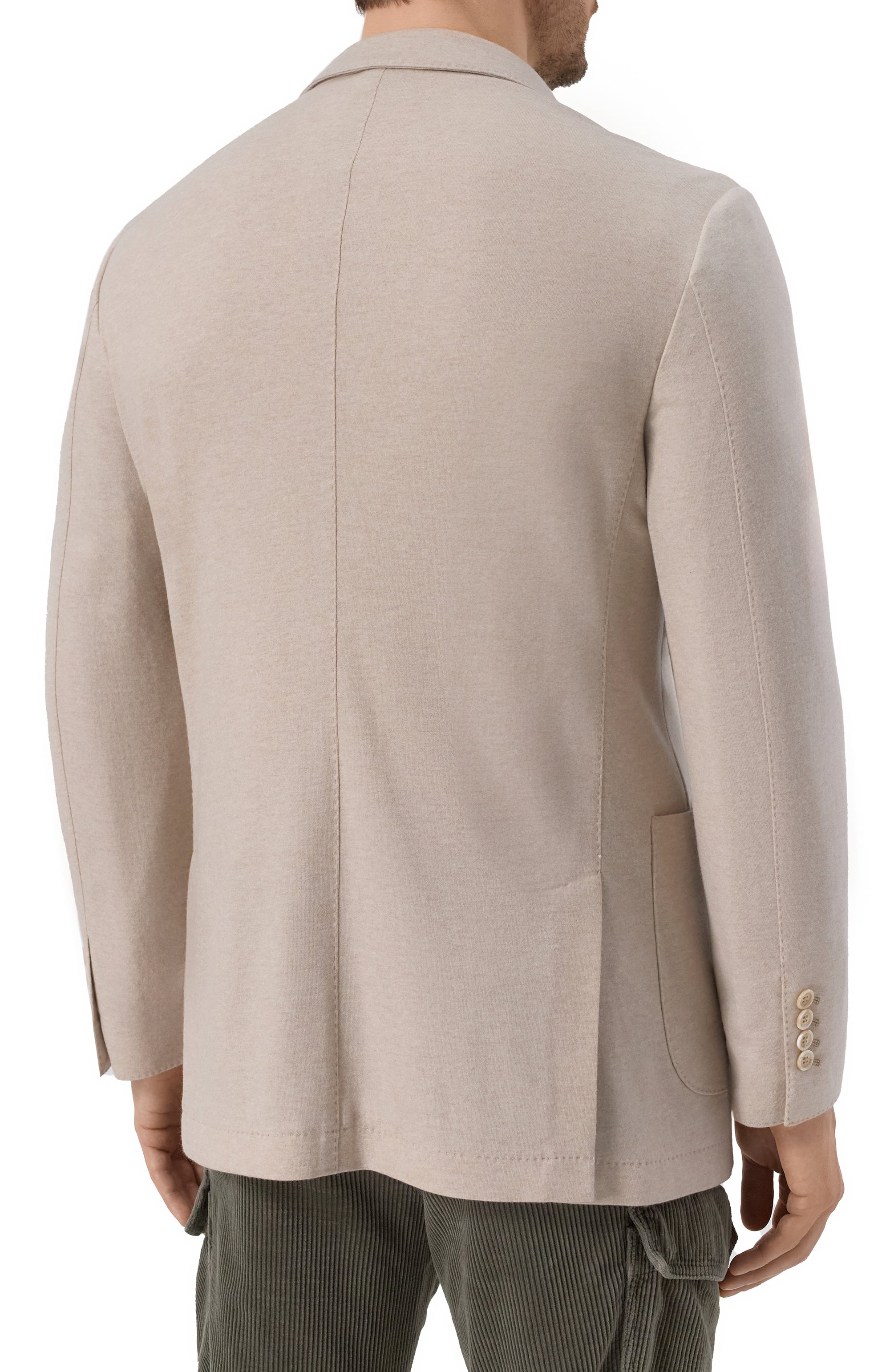 Кашемировый пиджак BRUNELLO CUCINELLI светло-бежевого цвета по цене 384500 руб., арт. ML8968J01, фото 6 Кашемировый пиджак BRUNELLO CUCINELLI, арт. ML8968J01, фото 6