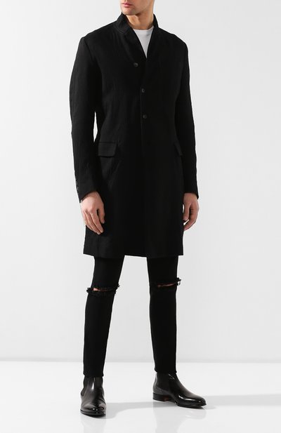 Пальто из смеси льна и хлопка MASNADA черного цвета по цене 79950 руб., арт. M2210, фото 2 Пальто из смеси льна и хлопка MASNADA, арт. M2210, фото 2