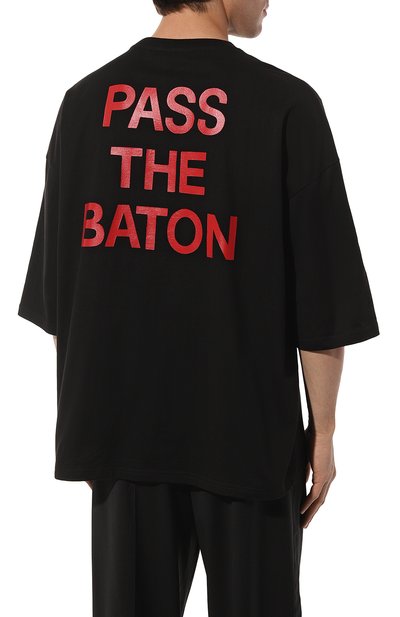 Хлопковая футболка TEE LIBRARY, арт. TC0T-13-BK, фото 4