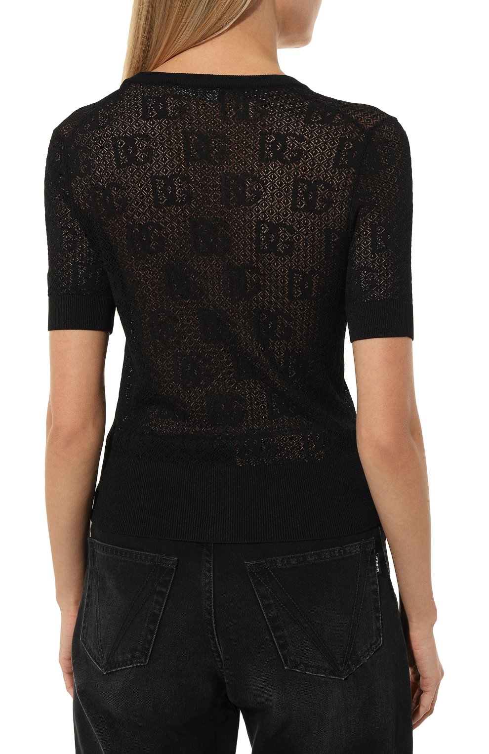 Кардиган из вискозы DOLCE & GABBANA черного цвета по цене 94350 руб., арт. FXD67T/JAIEK, фото 4 Кардиган из вискозы DOLCE & GABBANA, арт. FXD67T/JAIEK, фото 4