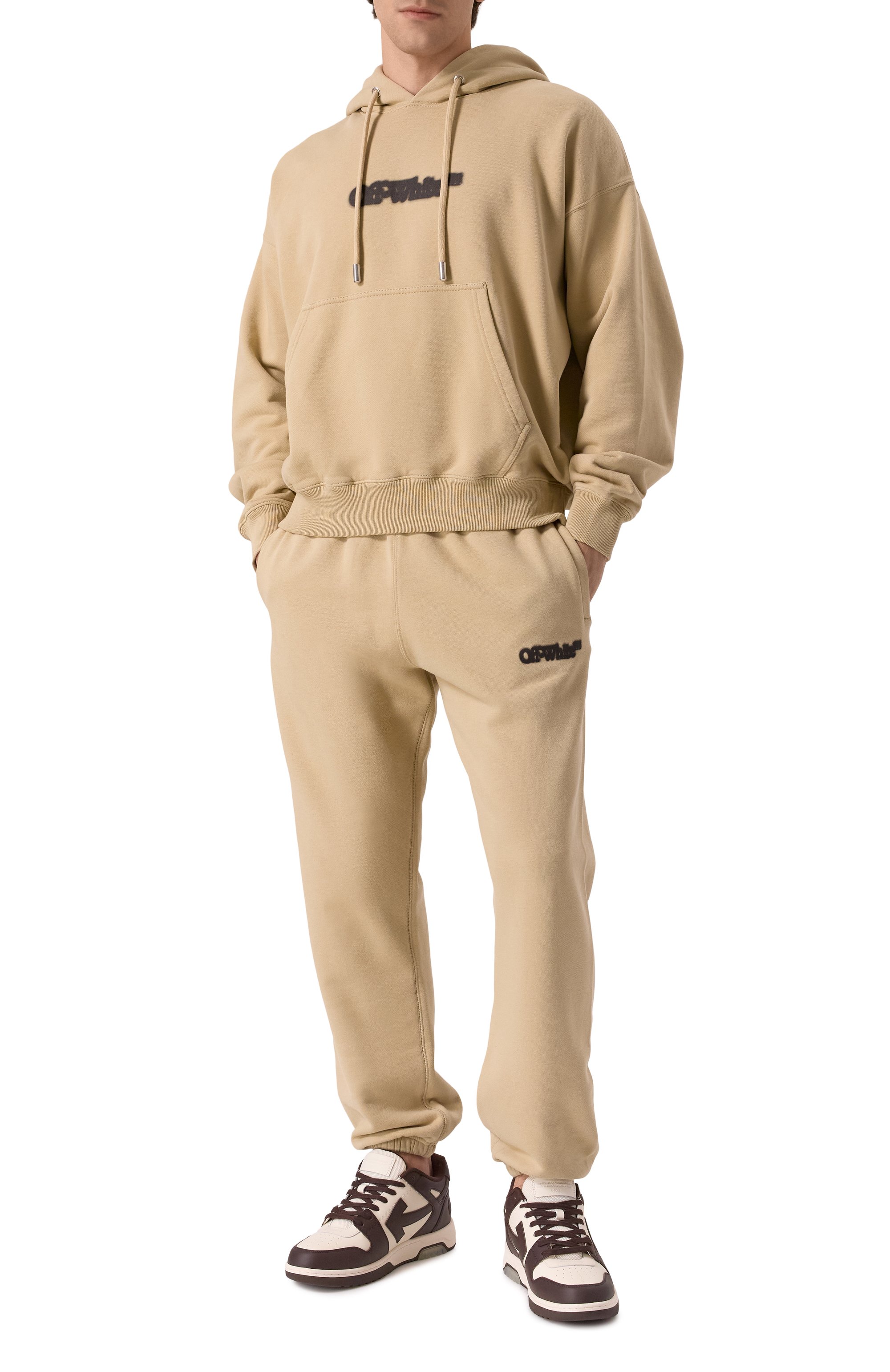 Кожаные кеды out of office OFF-WHITE, арт. 0MIA189S25LEA002, фото 2