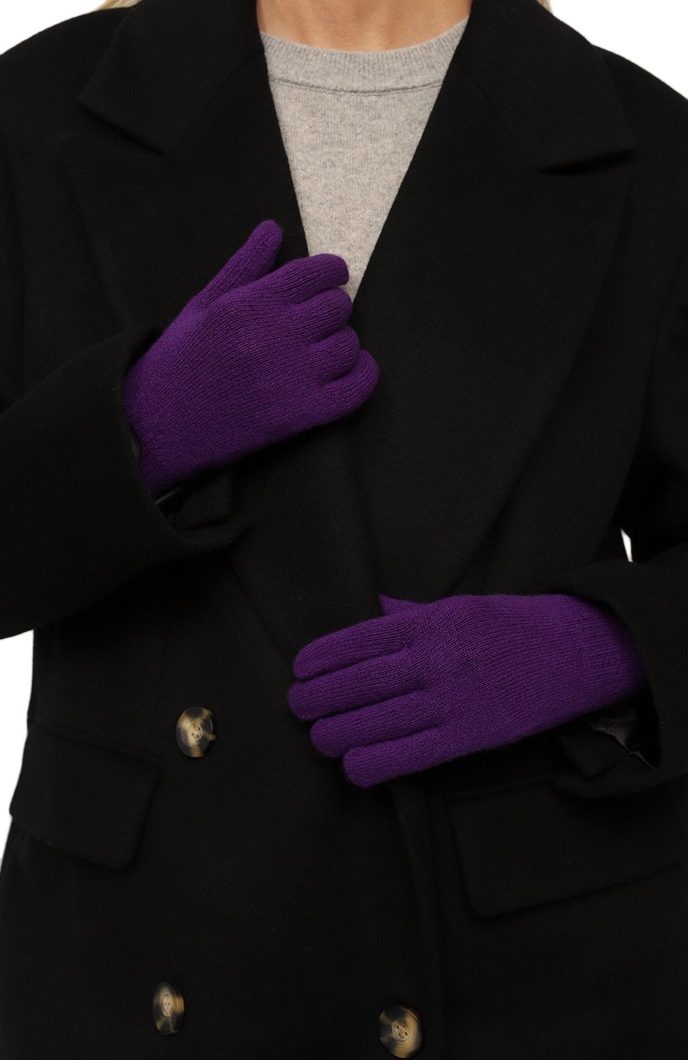 Перчатки из шерсти и кашемира YVES SALOMON, арт. 23WAA507XXMACL, фото 2