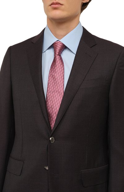 Шелковый галстук LANVIN розового цвета по цене 15400 руб., арт. 3103/TIE, фото 2 Шелковый галстук LANVIN, арт. 3103/TIE, фото 2