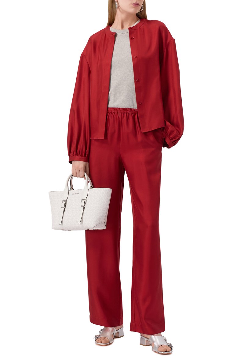 Женская сумка moore small MICHAEL MICHAEL KORS белого цвета, арт. 30R5S90S1V | Фото 7 (Ремень/цепочка: На ремешке; Размер: small; Материал: Экокожа)