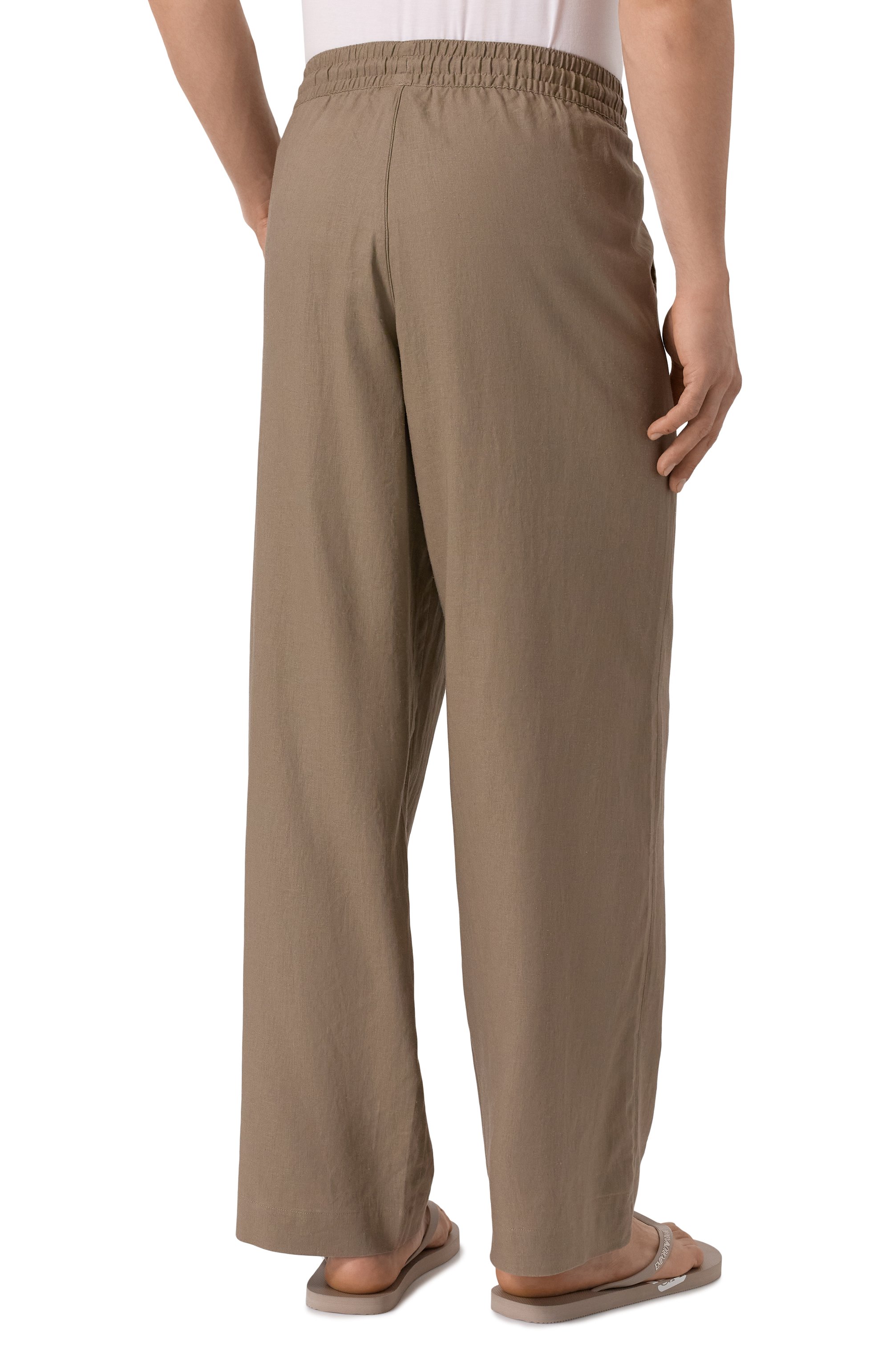 Брюки изо льна и вискозы EMPORIO ARMANI, арт. EM000586/AF12356, фото 4