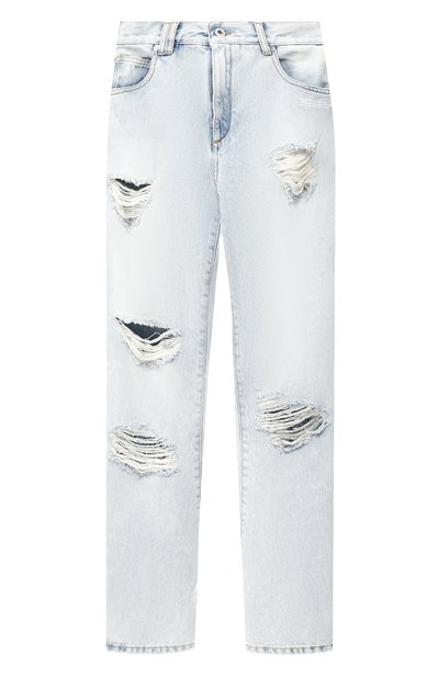 Женские джинсы с потертостями OFF-WHITE, арт. 0WYA012F197730647101