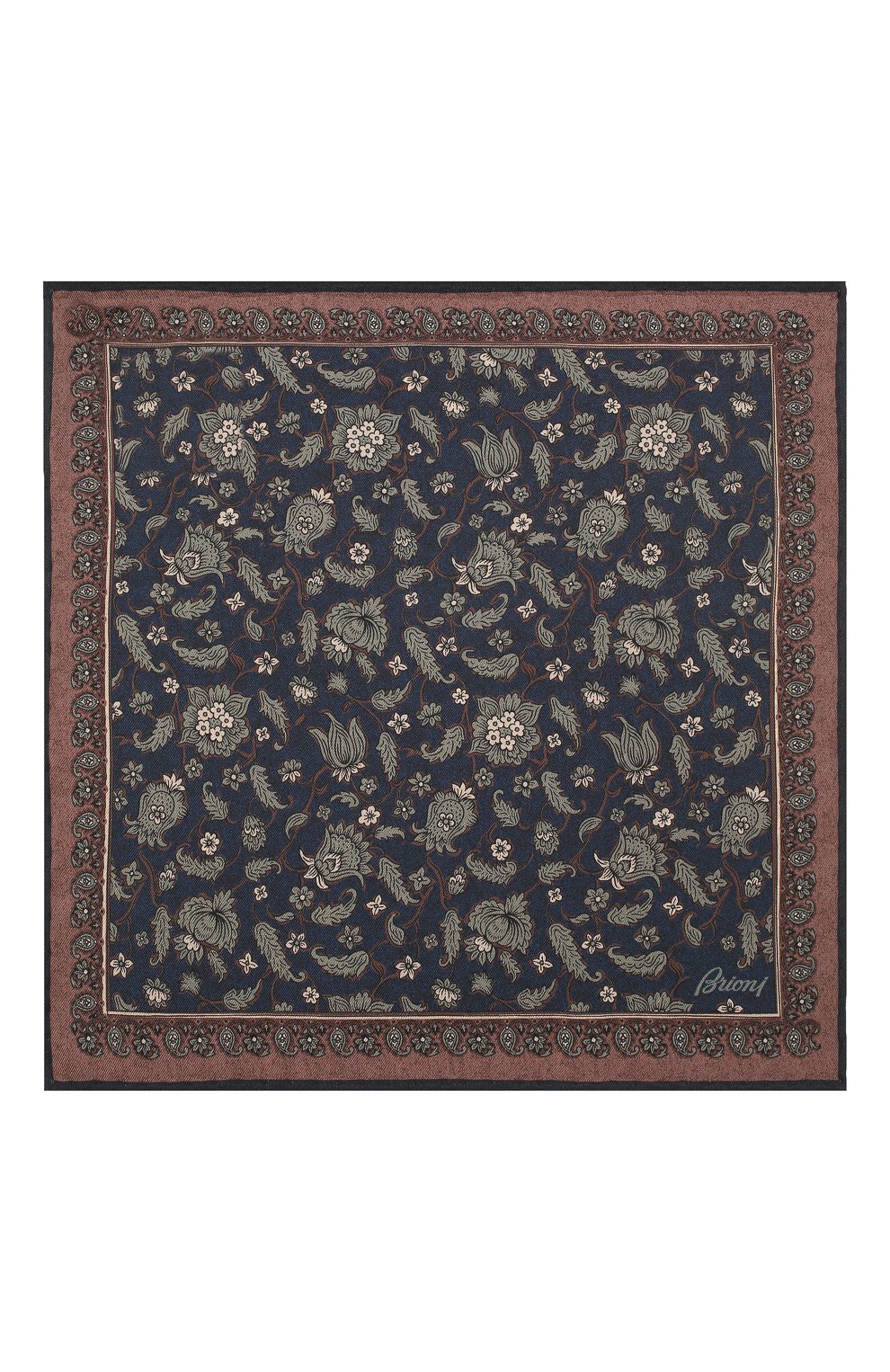 Шелковый платок BRIONI синего цвета по цене 15250 руб., арт. 071000/0841B, фото 3 Шелковый платок BRIONI, арт. 071000/0841B, фото 3