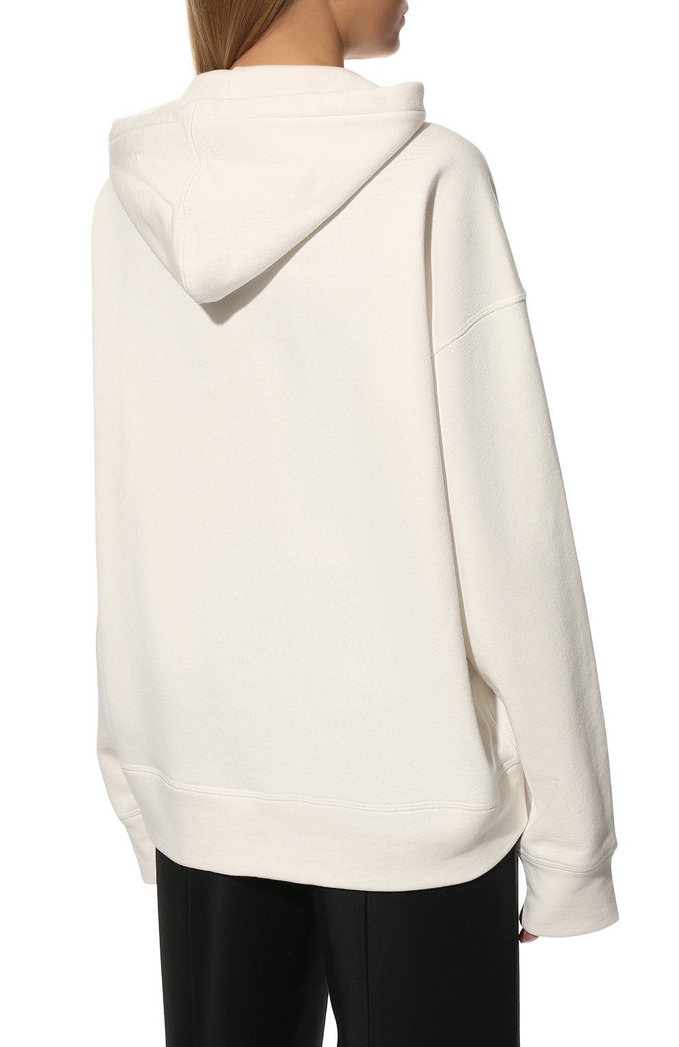 Хлопковое худи JIL SANDER кремового цвета по цене 52750 руб., арт. JPPU707515-WU248608, фото 4 Хлопковое худи JIL SANDER, арт. JPPU707515-WU248608, фото 4