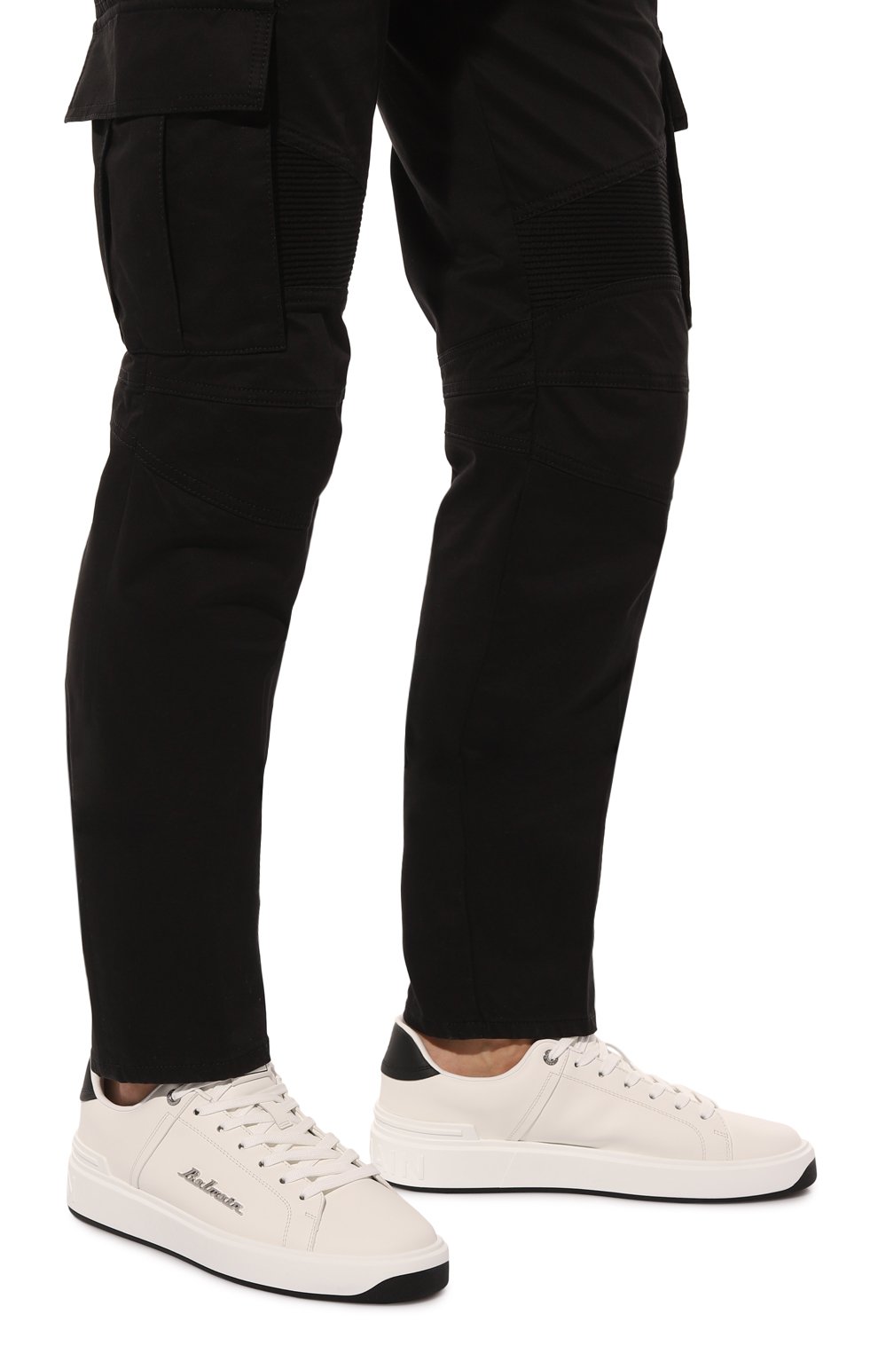 Кожаные кеды b-court BALMAIN, арт. DM1VI288/LTSG, фото 3