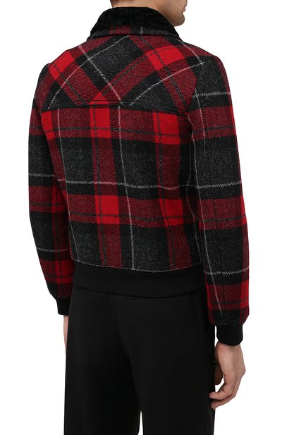 Шерстяной бомбер SAINT LAURENT, арт. 615978/Y9B02, фото 4