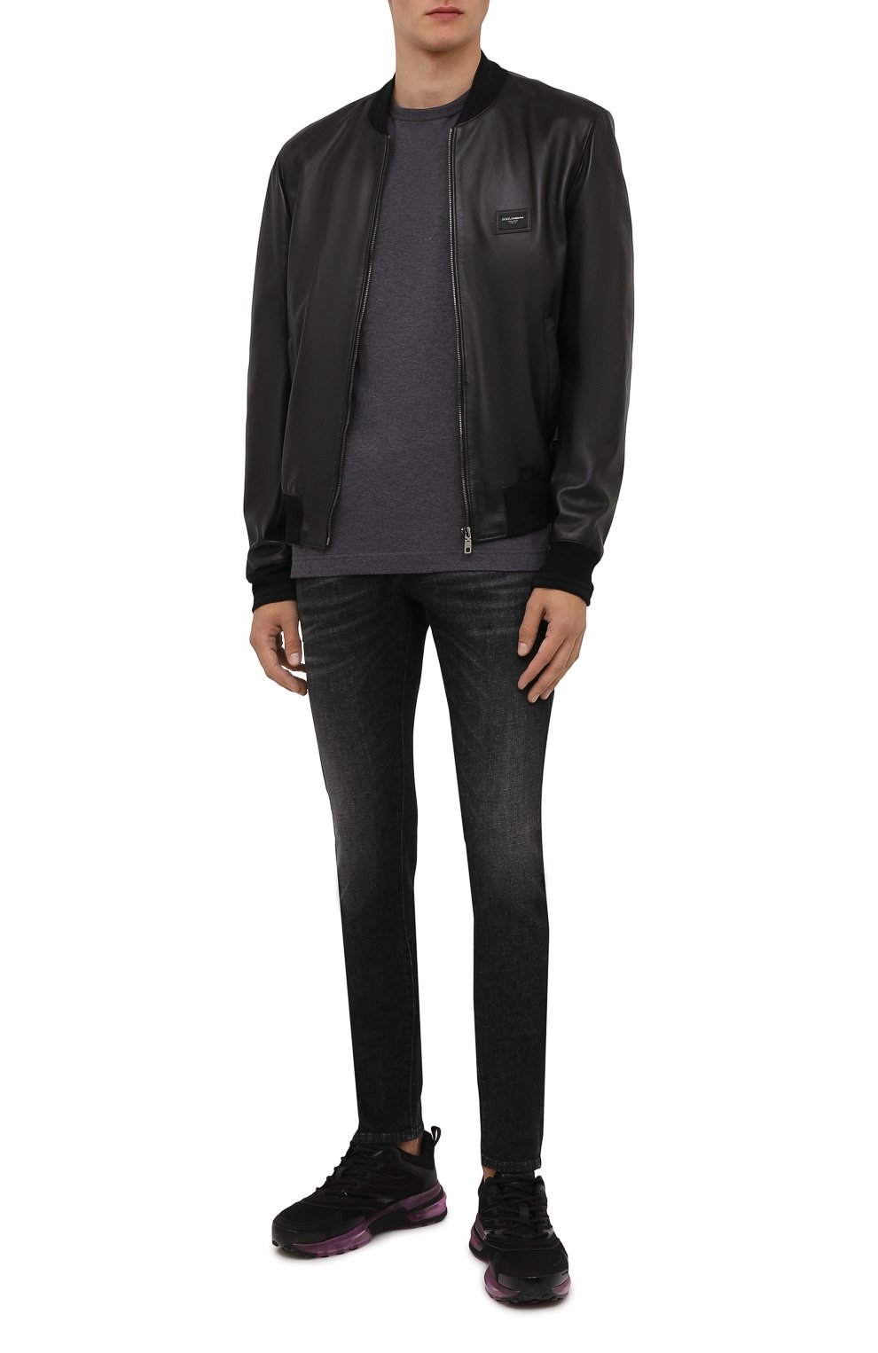 Кожаный бомбер DOLCE & GABBANA, арт. G9PB9L/FUL89, фото 2