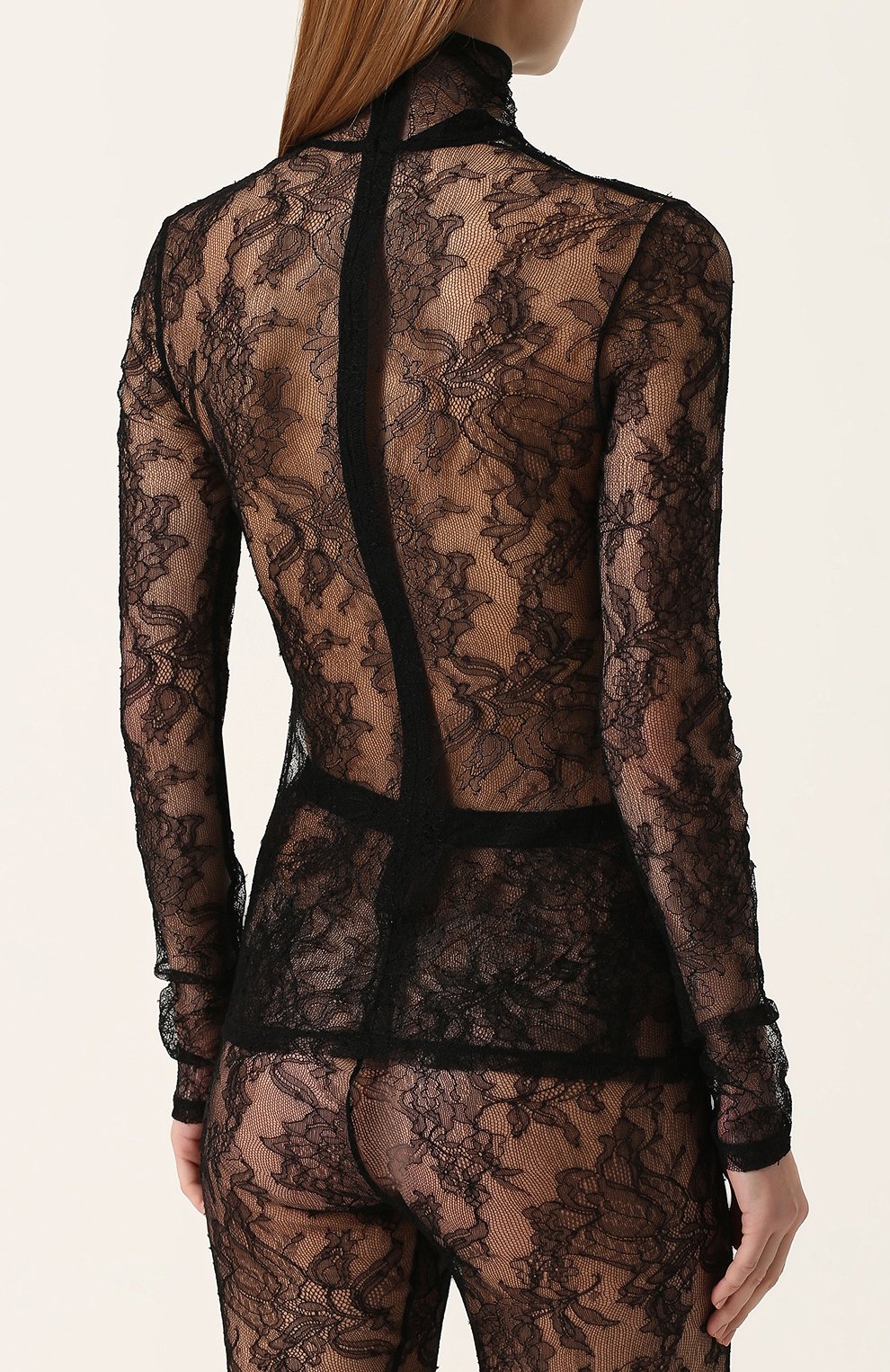 Кружевная прозрачная водолазка GUCCI, арт. 493616/XT519, фото 4