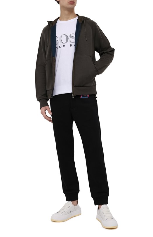 Толстовка из шерсти и хлопка Zegna UZ564/815 Хаки  UZ564/815 Фото 2